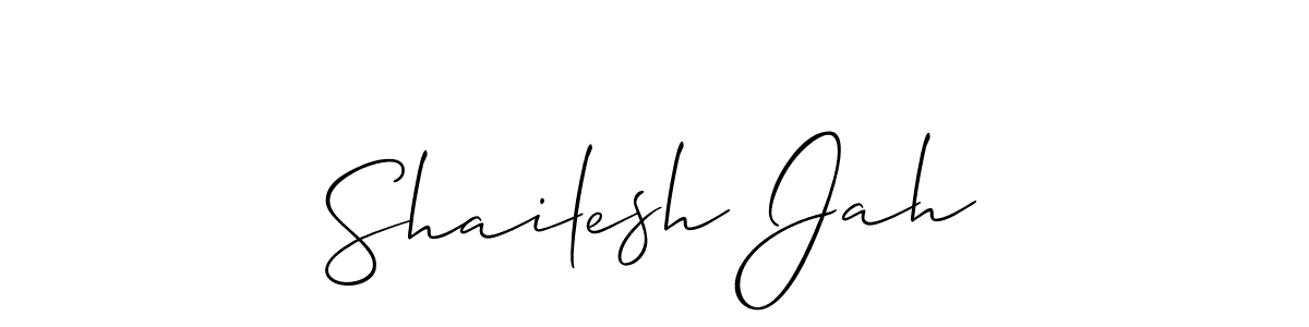 You should practise on your own different ways (Allison_Script) to write your name (Shailesh Jah) in signature. don't let someone else do it for you. Shailesh Jah signature style 2 images and pictures png