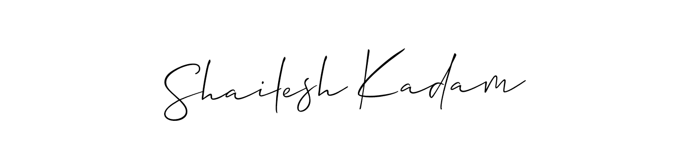 Create a beautiful signature design for name Shailesh Kadam. With this signature (Allison_Script) fonts, you can make a handwritten signature for free. Shailesh Kadam signature style 2 images and pictures png