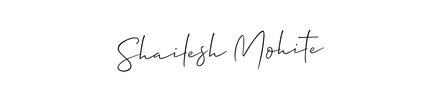 You should practise on your own different ways (Allison_Script) to write your name (Shailesh Mohite) in signature. don't let someone else do it for you. Shailesh Mohite signature style 2 images and pictures png