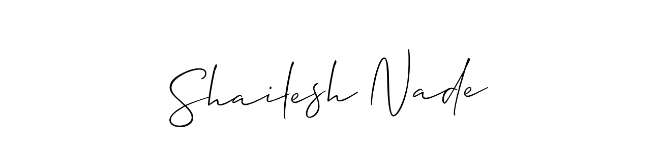 You can use this online signature creator to create a handwritten signature for the name Shailesh Nade. This is the best online autograph maker. Shailesh Nade signature style 2 images and pictures png