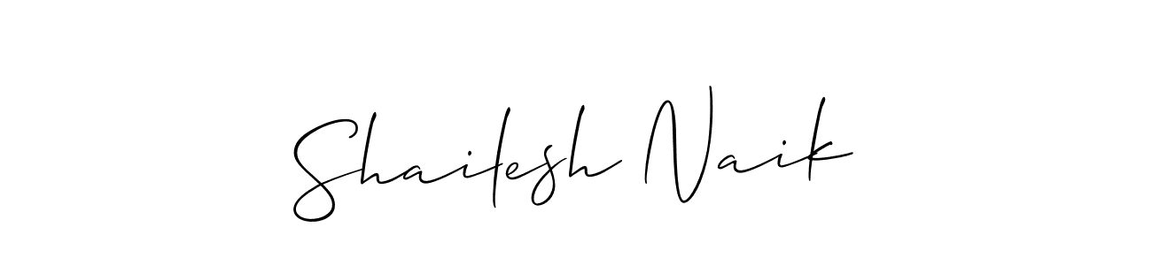 Design your own signature with our free online signature maker. With this signature software, you can create a handwritten (Allison_Script) signature for name Shailesh Naik. Shailesh Naik signature style 2 images and pictures png