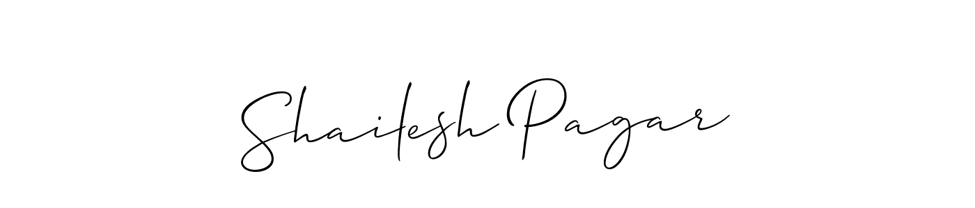 It looks lik you need a new signature style for name Shailesh Pagar. Design unique handwritten (Allison_Script) signature with our free signature maker in just a few clicks. Shailesh Pagar signature style 2 images and pictures png