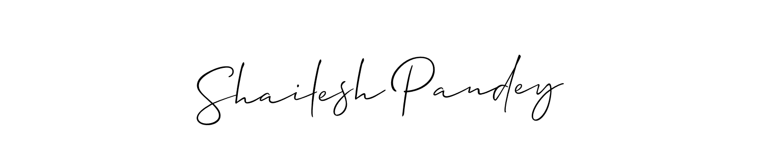 How to make Shailesh Pandey signature? Allison_Script is a professional autograph style. Create handwritten signature for Shailesh Pandey name. Shailesh Pandey signature style 2 images and pictures png