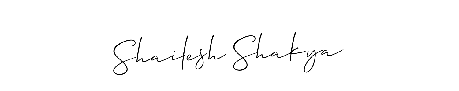 Also we have Shailesh Shakya name is the best signature style. Create professional handwritten signature collection using Allison_Script autograph style. Shailesh Shakya signature style 2 images and pictures png