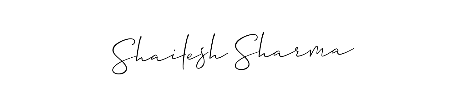 Make a short Shailesh Sharma signature style. Manage your documents anywhere anytime using Allison_Script. Create and add eSignatures, submit forms, share and send files easily. Shailesh Sharma signature style 2 images and pictures png