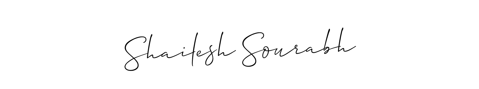 How to Draw Shailesh Sourabh signature style? Allison_Script is a latest design signature styles for name Shailesh Sourabh. Shailesh Sourabh signature style 2 images and pictures png