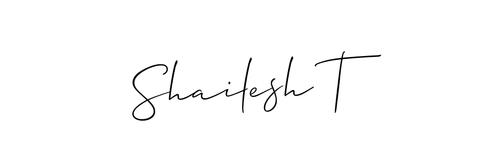 Similarly Allison_Script is the best handwritten signature design. Signature creator online .You can use it as an online autograph creator for name Shailesh T. Shailesh T signature style 2 images and pictures png