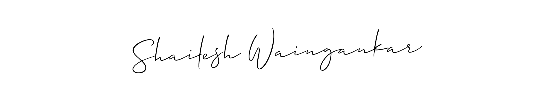 Make a short Shailesh Waingankar signature style. Manage your documents anywhere anytime using Allison_Script. Create and add eSignatures, submit forms, share and send files easily. Shailesh Waingankar signature style 2 images and pictures png