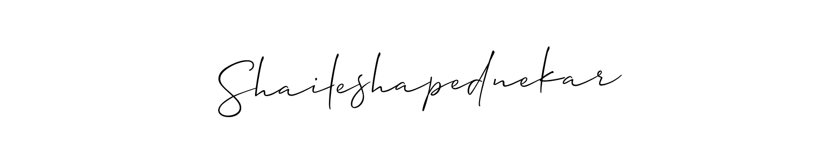 Design your own signature with our free online signature maker. With this signature software, you can create a handwritten (Allison_Script) signature for name Shaileshapednekar. Shaileshapednekar signature style 2 images and pictures png