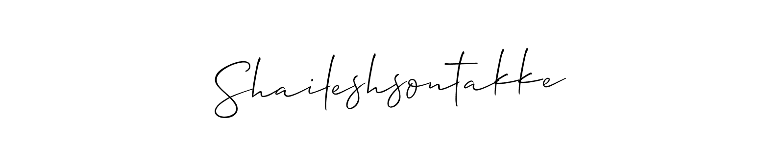 How to make Shaileshsontakke signature? Allison_Script is a professional autograph style. Create handwritten signature for Shaileshsontakke name. Shaileshsontakke signature style 2 images and pictures png