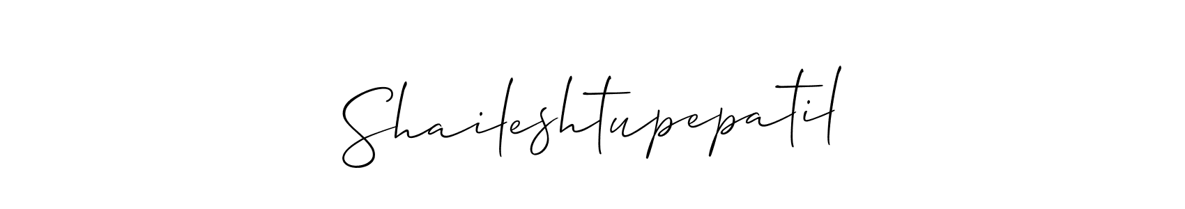Make a short Shaileshtupepatil signature style. Manage your documents anywhere anytime using Allison_Script. Create and add eSignatures, submit forms, share and send files easily. Shaileshtupepatil signature style 2 images and pictures png
