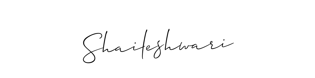 Use a signature maker to create a handwritten signature online. With this signature software, you can design (Allison_Script) your own signature for name Shaileshwari. Shaileshwari signature style 2 images and pictures png