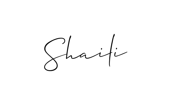 You can use this online signature creator to create a handwritten signature for the name Shaili. This is the best online autograph maker. Shaili signature style 2 images and pictures png