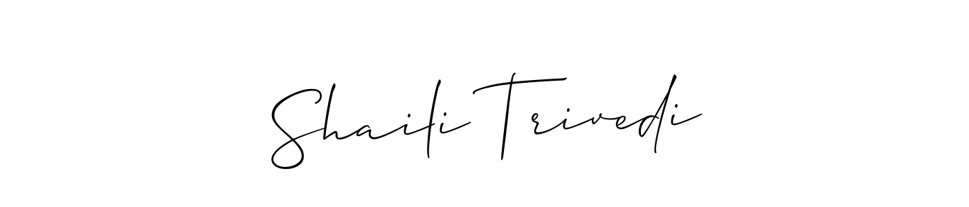 Also You can easily find your signature by using the search form. We will create Shaili Trivedi name handwritten signature images for you free of cost using Allison_Script sign style. Shaili Trivedi signature style 2 images and pictures png