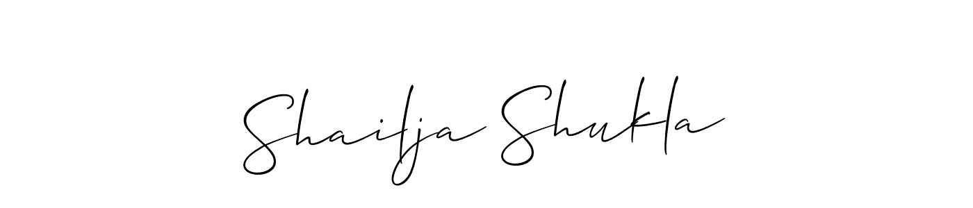 Make a beautiful signature design for name Shailja Shukla. With this signature (Allison_Script) style, you can create a handwritten signature for free. Shailja Shukla signature style 2 images and pictures png