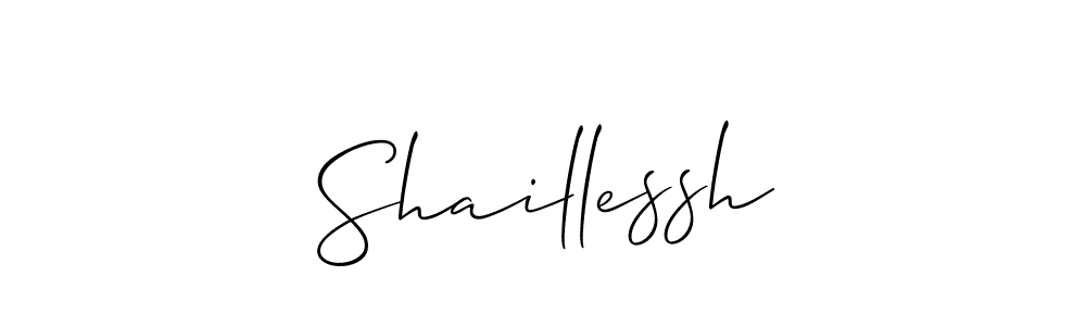The best way (Allison_Script) to make a short signature is to pick only two or three words in your name. The name Shaillessh include a total of six letters. For converting this name. Shaillessh signature style 2 images and pictures png