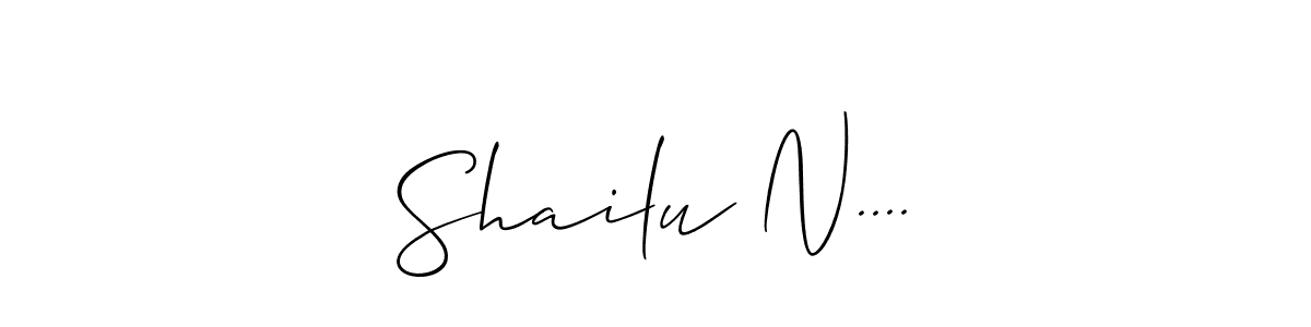 You can use this online signature creator to create a handwritten signature for the name Shailu N..... This is the best online autograph maker. Shailu N.... signature style 2 images and pictures png