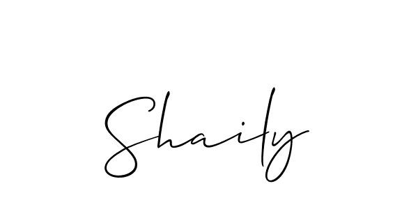 Also we have Shaily name is the best signature style. Create professional handwritten signature collection using Allison_Script autograph style. Shaily signature style 2 images and pictures png