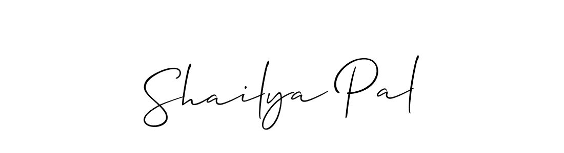 How to make Shailya Pal signature? Allison_Script is a professional autograph style. Create handwritten signature for Shailya Pal name. Shailya Pal signature style 2 images and pictures png