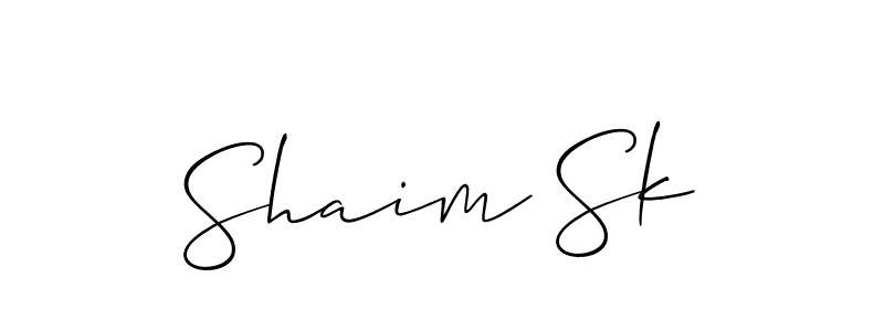 It looks lik you need a new signature style for name Shaim Sk. Design unique handwritten (Allison_Script) signature with our free signature maker in just a few clicks. Shaim Sk signature style 2 images and pictures png