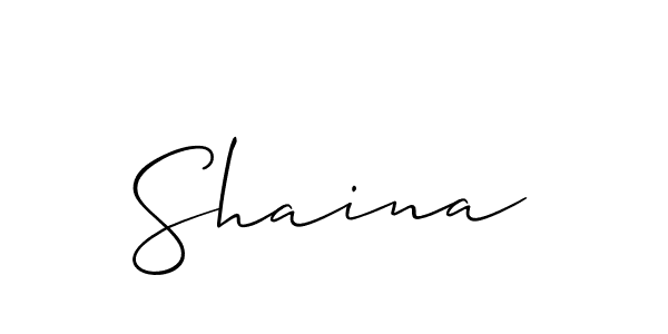 Make a beautiful signature design for name Shaina. With this signature (Allison_Script) style, you can create a handwritten signature for free. Shaina signature style 2 images and pictures png