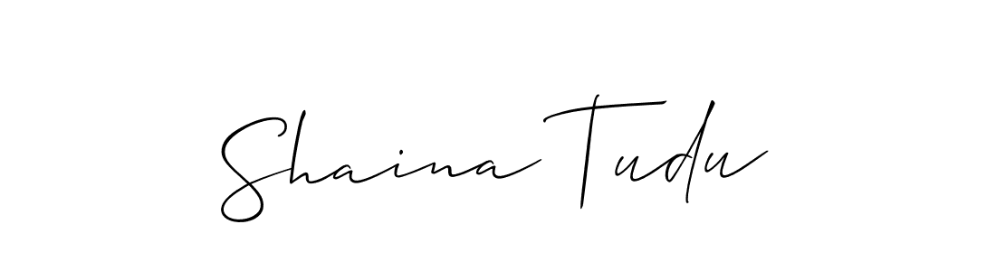 The best way (Allison_Script) to make a short signature is to pick only two or three words in your name. The name Shaina Tudu include a total of six letters. For converting this name. Shaina Tudu signature style 2 images and pictures png