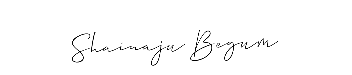 Allison_Script is a professional signature style that is perfect for those who want to add a touch of class to their signature. It is also a great choice for those who want to make their signature more unique. Get Shainaju Begum name to fancy signature for free. Shainaju Begum signature style 2 images and pictures png