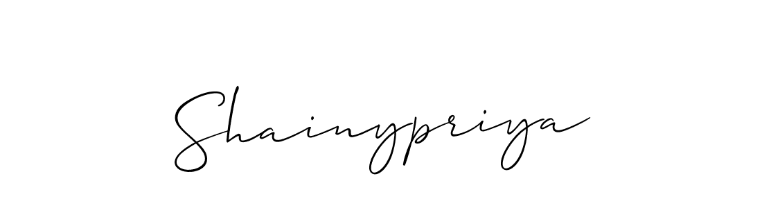 Also we have Shainypriya name is the best signature style. Create professional handwritten signature collection using Allison_Script autograph style. Shainypriya signature style 2 images and pictures png