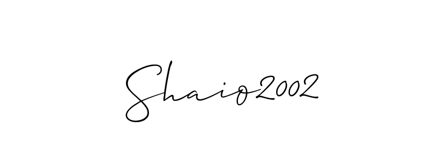 The best way (Allison_Script) to make a short signature is to pick only two or three words in your name. The name Shaio2002 include a total of six letters. For converting this name. Shaio2002 signature style 2 images and pictures png