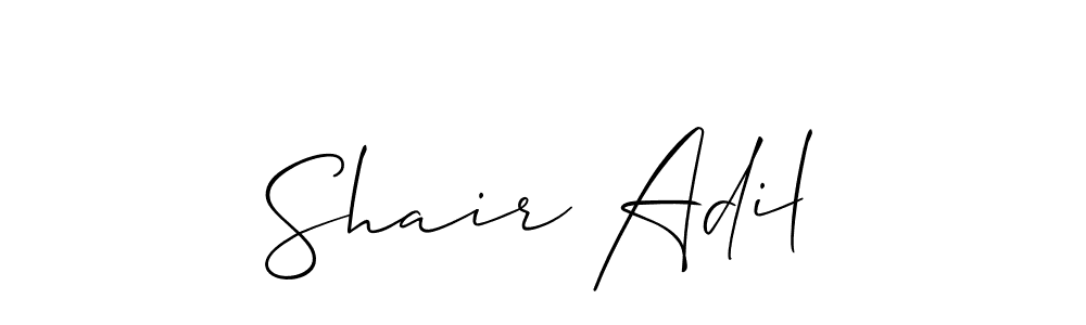 This is the best signature style for the Shair Adil name. Also you like these signature font (Allison_Script). Mix name signature. Shair Adil signature style 2 images and pictures png