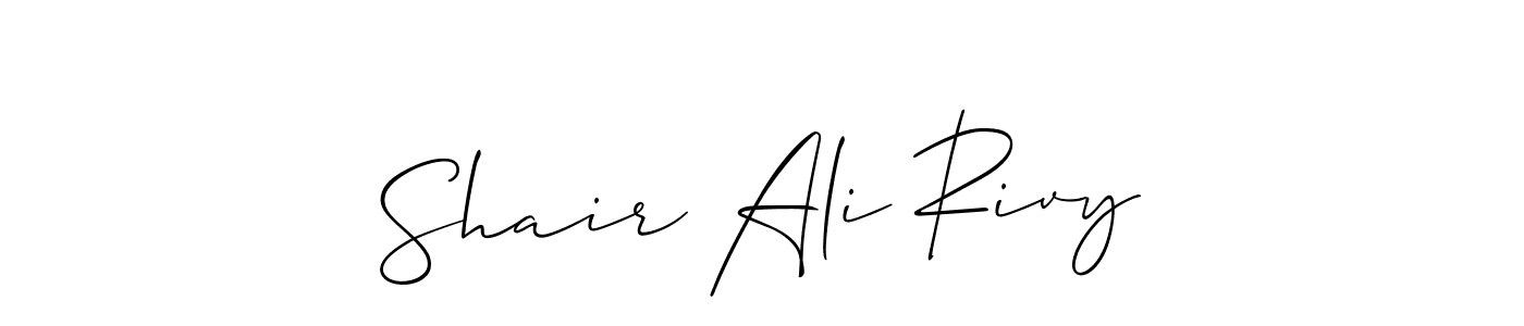 You should practise on your own different ways (Allison_Script) to write your name (Shair Ali Rivy) in signature. don't let someone else do it for you. Shair Ali Rivy signature style 2 images and pictures png