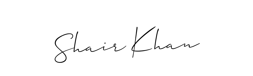 How to make Shair Khan signature? Allison_Script is a professional autograph style. Create handwritten signature for Shair Khan name. Shair Khan signature style 2 images and pictures png