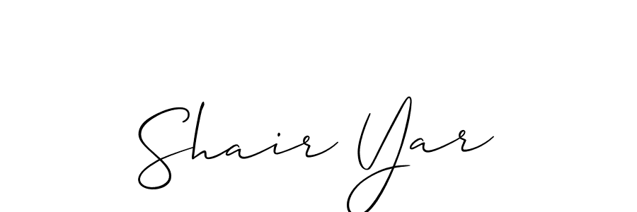 Best and Professional Signature Style for Shair Yar. Allison_Script Best Signature Style Collection. Shair Yar signature style 2 images and pictures png