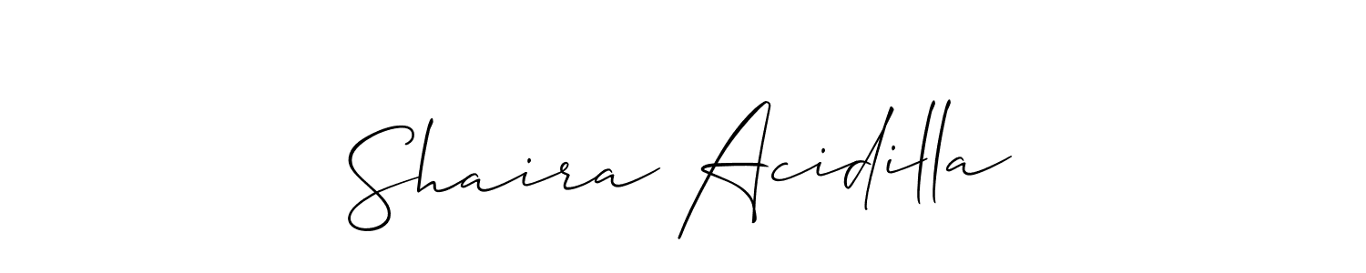 You can use this online signature creator to create a handwritten signature for the name Shaira Acidilla. This is the best online autograph maker. Shaira Acidilla signature style 2 images and pictures png