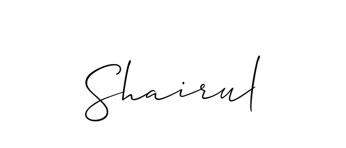 The best way (Allison_Script) to make a short signature is to pick only two or three words in your name. The name Shairul include a total of six letters. For converting this name. Shairul signature style 2 images and pictures png