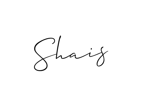 The best way (Allison_Script) to make a short signature is to pick only two or three words in your name. The name Shais include a total of six letters. For converting this name. Shais signature style 2 images and pictures png