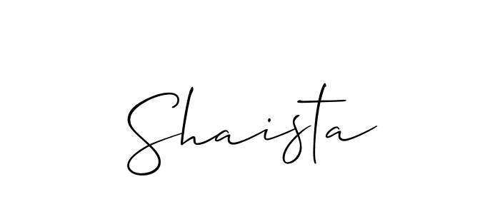 How to make Shaista signature? Allison_Script is a professional autograph style. Create handwritten signature for Shaista name. Shaista signature style 2 images and pictures png