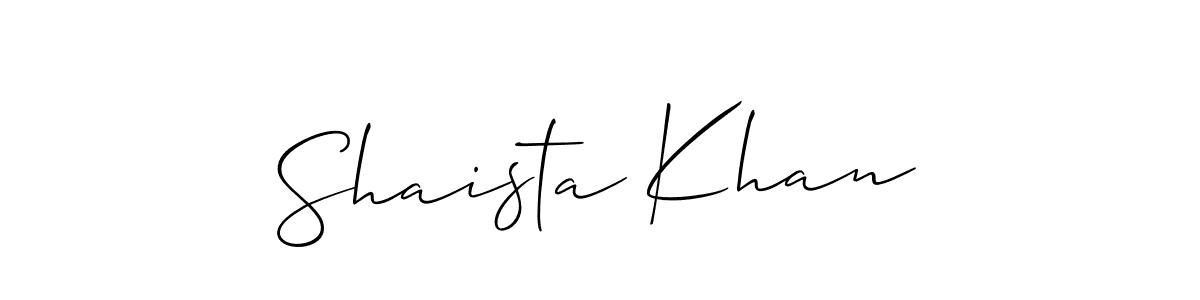 Also we have Shaista Khan name is the best signature style. Create professional handwritten signature collection using Allison_Script autograph style. Shaista Khan signature style 2 images and pictures png