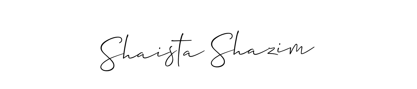 if you are searching for the best signature style for your name Shaista Shazim. so please give up your signature search. here we have designed multiple signature styles  using Allison_Script. Shaista Shazim signature style 2 images and pictures png