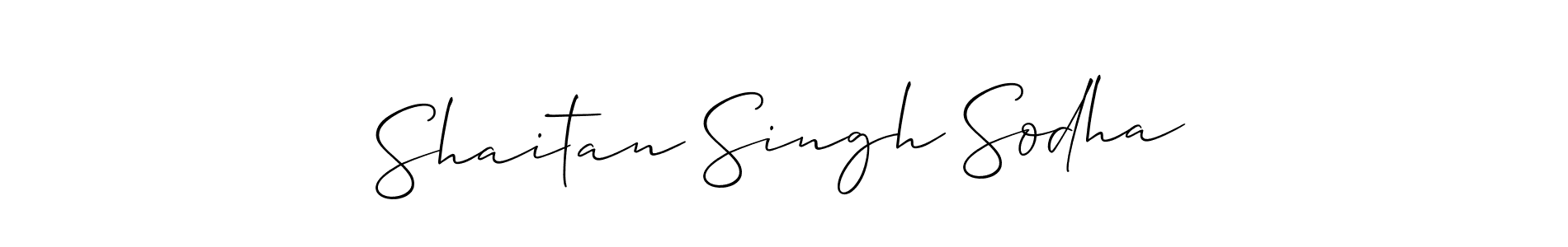 Design your own signature with our free online signature maker. With this signature software, you can create a handwritten (Allison_Script) signature for name Shaitan Singh Sodha. Shaitan Singh Sodha signature style 2 images and pictures png
