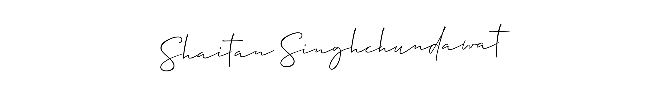 Design your own signature with our free online signature maker. With this signature software, you can create a handwritten (Allison_Script) signature for name Shaitan Singhchundawat. Shaitan Singhchundawat signature style 2 images and pictures png