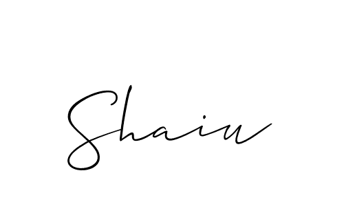 Make a short Shaiu signature style. Manage your documents anywhere anytime using Allison_Script. Create and add eSignatures, submit forms, share and send files easily. Shaiu signature style 2 images and pictures png