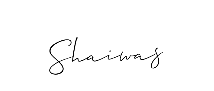 Use a signature maker to create a handwritten signature online. With this signature software, you can design (Allison_Script) your own signature for name Shaiwas. Shaiwas signature style 2 images and pictures png