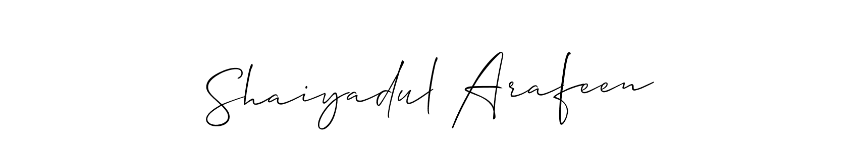 This is the best signature style for the Shaiyadul Arafeen name. Also you like these signature font (Allison_Script). Mix name signature. Shaiyadul Arafeen signature style 2 images and pictures png