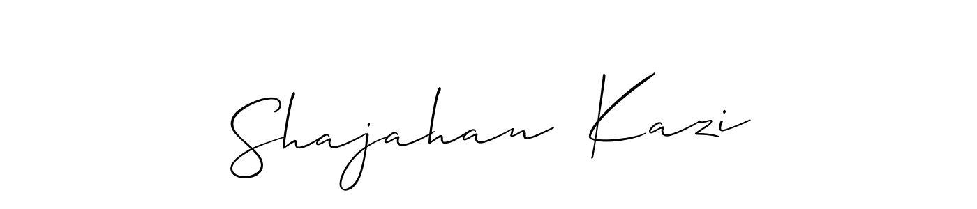 Similarly Allison_Script is the best handwritten signature design. Signature creator online .You can use it as an online autograph creator for name Shajahan  Kazi. Shajahan  Kazi signature style 2 images and pictures png
