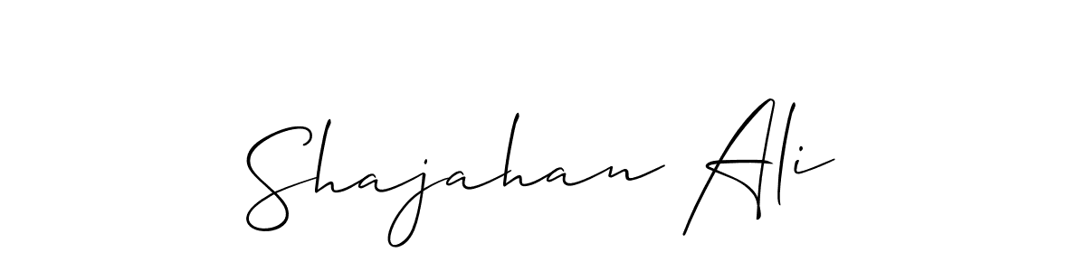 Make a beautiful signature design for name Shajahan Ali. With this signature (Allison_Script) style, you can create a handwritten signature for free. Shajahan Ali signature style 2 images and pictures png