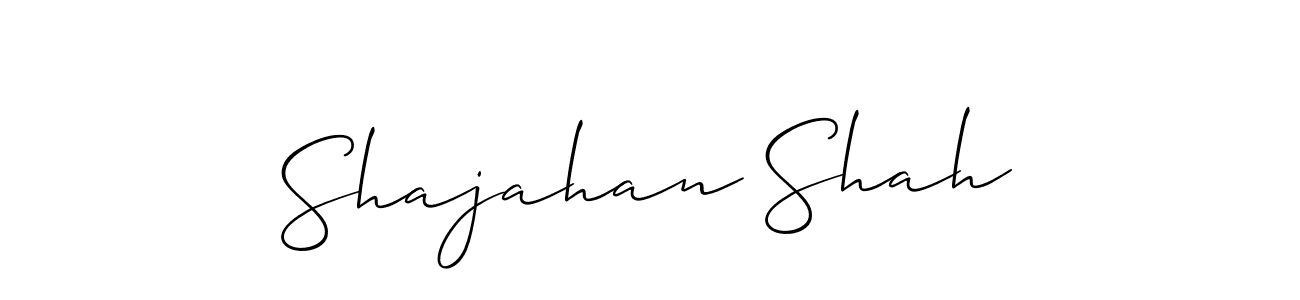 Allison_Script is a professional signature style that is perfect for those who want to add a touch of class to their signature. It is also a great choice for those who want to make their signature more unique. Get Shajahan Shah name to fancy signature for free. Shajahan Shah signature style 2 images and pictures png