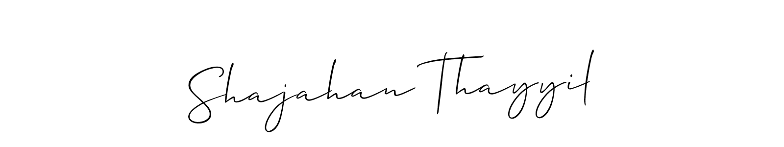Shajahan Thayyil stylish signature style. Best Handwritten Sign (Allison_Script) for my name. Handwritten Signature Collection Ideas for my name Shajahan Thayyil. Shajahan Thayyil signature style 2 images and pictures png