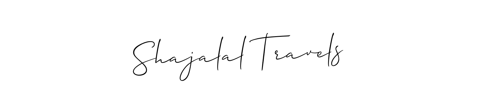 Make a beautiful signature design for name Shajalal Travels. With this signature (Allison_Script) style, you can create a handwritten signature for free. Shajalal Travels signature style 2 images and pictures png