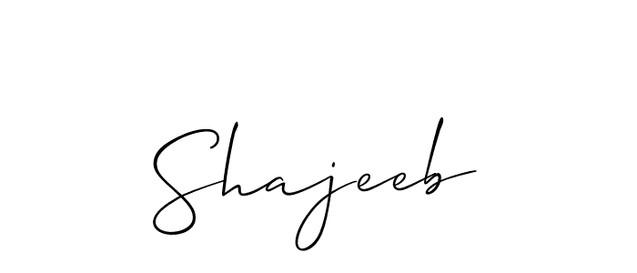 Also we have Shajeeb name is the best signature style. Create professional handwritten signature collection using Allison_Script autograph style. Shajeeb signature style 2 images and pictures png